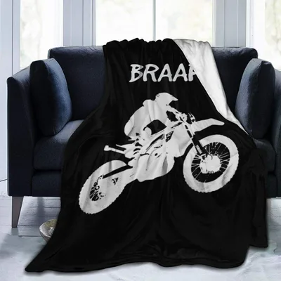 Braap Dirt Bike Motocross Blanket for Riders and Fans