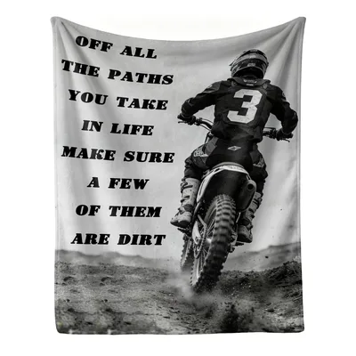 Off All the Paths Dirt Bike Blanket for Off-Road Lovers