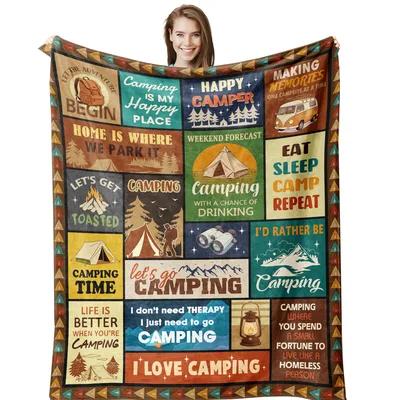 Camping Mom Blanket for the Woman Who Lives for Trips