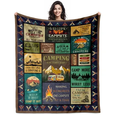 Camp More Worry Less Blanket for Campers