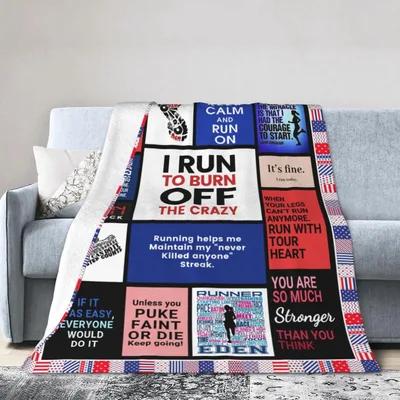 Running Quotes Blanket: Motivation for Every Mile