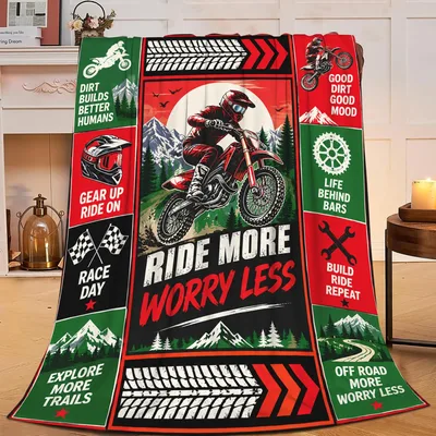 Dirt Builds Better Humans Blanket for Dirt Bike Fans