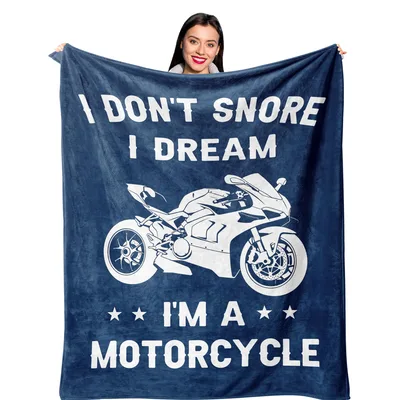 Motorcycle Funny Blanket for Riders Who Dream Big