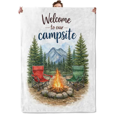 Welcome to our campsite Blanket for Campfire Nights