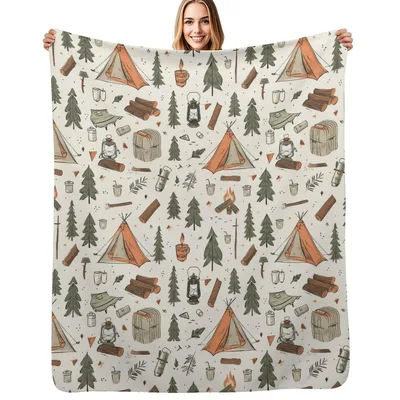 Camping Tent Blanket: A Pattern of Campsite Favorites