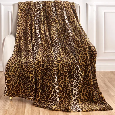 Leopard Print Pattern Blanket No. 3 Wild Animal Style Throw