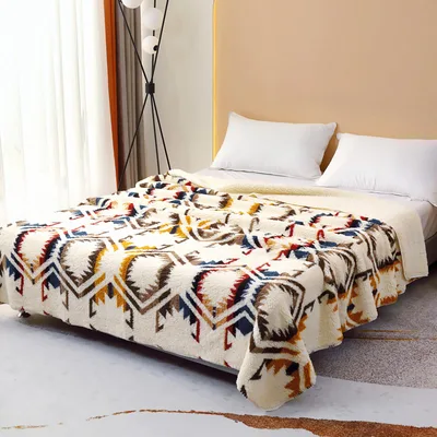 Boho Aztec Pattern Blanket: Geometric Bohemian Design for Cozy Spaces