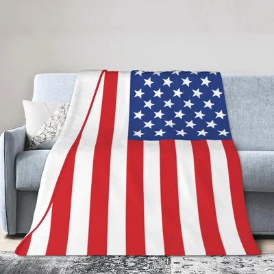 American Flag Stars Blanket: Classic Red, White and Blue Design