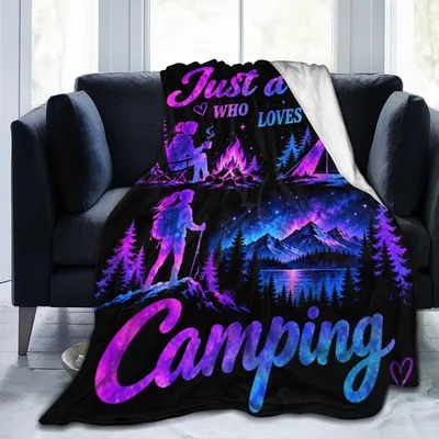 Just a Girl Blanket for Outdoor Lovers