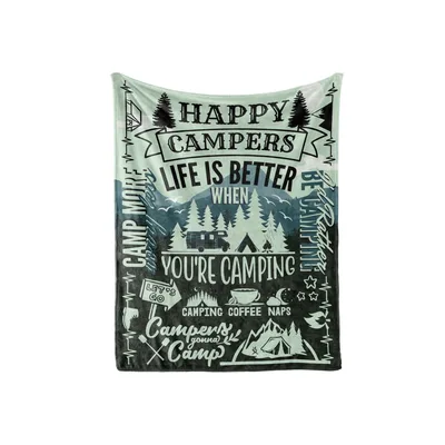 Happy Campers Life Is Better Blanket for Outdoor Enthusiasts