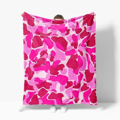 Pink Camouflage Pattern Blanket for Bold Outdoor Enthusiasts