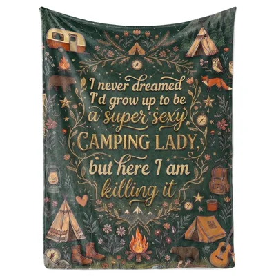 Camping Lady Killing Blanket for Outdoor Enthusiasts