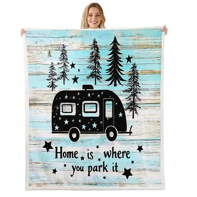 Home Blanket: Home Is Where You Park It Camper Design