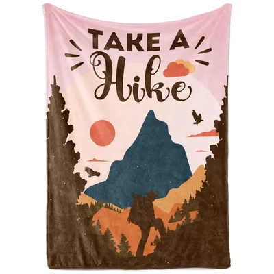 Take a Hike Mountain Blanket: Retro Trail Design for Hikers