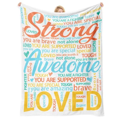 You Are Brave Blanket: Strong, Awesome, Loved Design