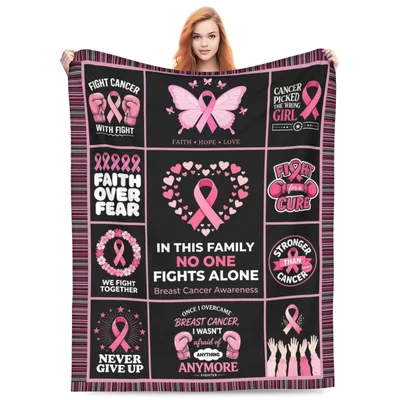 Fight Cancer Blanket: A Pink Ribbon Tribute to Survivors