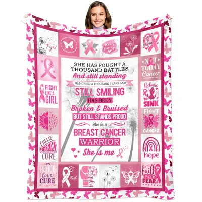 Breast Cancer Warrior Blanket: A Pink Tribute Throw