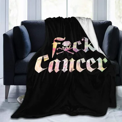 Bold Cancer Fighter Lettering Blanket