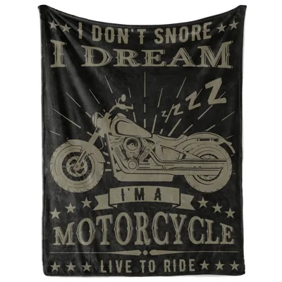 Live to Ride Blanket for Motorcycle Lovers and Riders