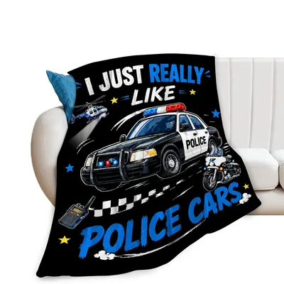 Police Car Lover Blanket: I Just Really Like Police Cars