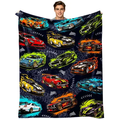 Racing Cars Blanket for Car-Loving Fans