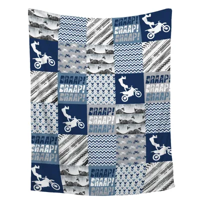 Braap Braap Braap Blanket: Dirt Bike Motocross Throw