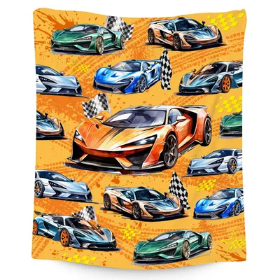 Sports Cars Racing Blanket for Car-Loving Fans
