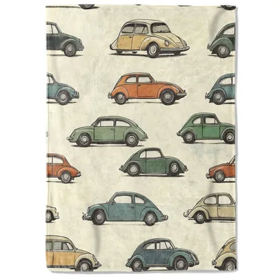 Vintage Beetle Car Blanket for Retro Fans and Drivers