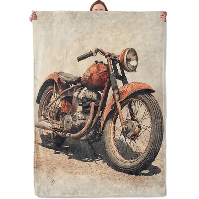 Classic Motorcycle Blanket for Vintage Bike Fans