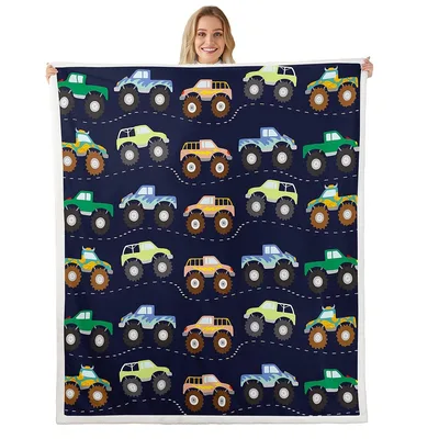 Cute Trucks Pattern Kids Blanket