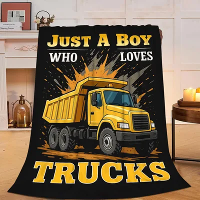 Just a Boy Blanket: Dump Truck Design for Kids and Adults