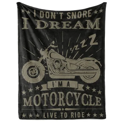 I Don't Snore Blanket: Dreaming of Riding a Motorcycle