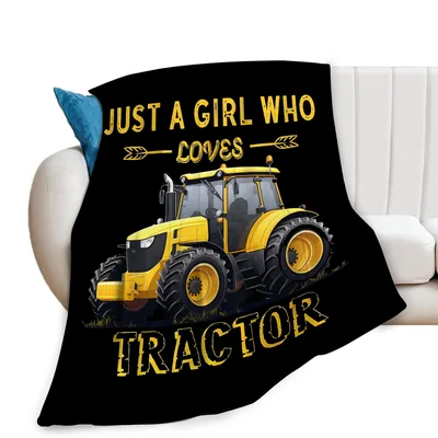 Just a Girl Blanket: Tractor Love Design for Farm Enthusiasts