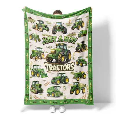 Just a Boy Blanket: Tractor Lovers Design for Kids and Adults