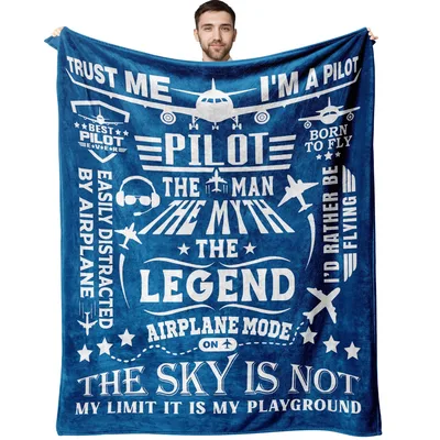 Pilot the Legend Airplane Blanket for Sky Lovers