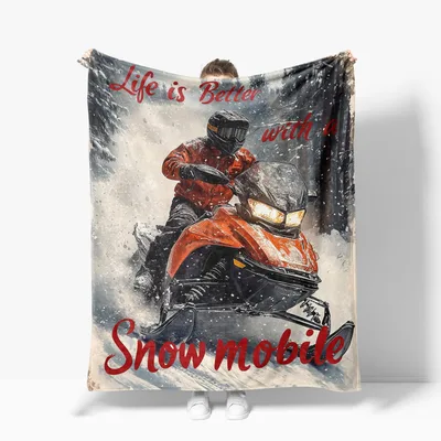 Snowmobile Life Is Better Blanket for Winter Riders