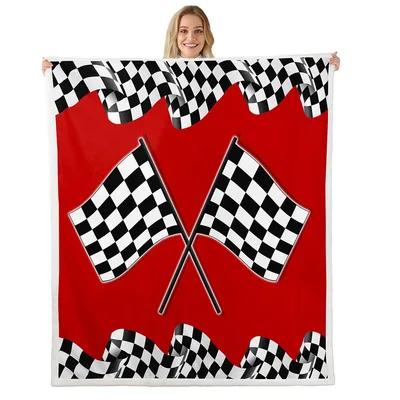 Checkered Racing Flags Blanket No. 2 for Speed Lovers