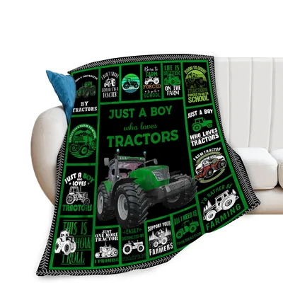 Just a Boy Blanket: Tractor Lover Design for Farm Enthusiasts