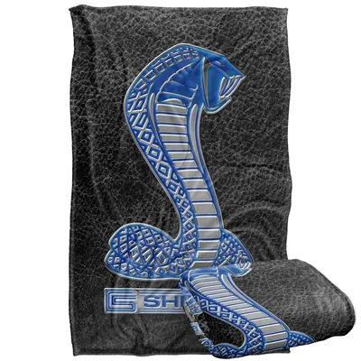 Metal Cobra Snake Art Blanket: Shelby Cobra Emblem Design