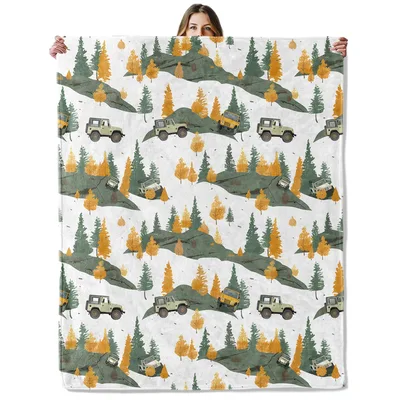 Off-Road Cars in Forest Blanket for Adventure Lovers