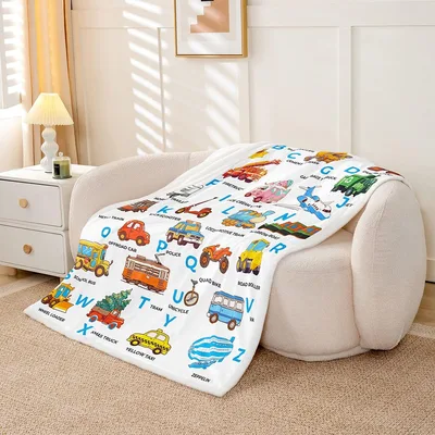 Cars and Trucks Pattern Blanket No. 2: A Vehicle ABC Alphabet Design