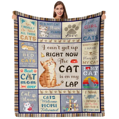 Crazy Cat Lady Blanket for Devoted Cat People