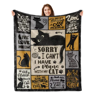 Life is Better with Cats Blanket for Cat Lovers