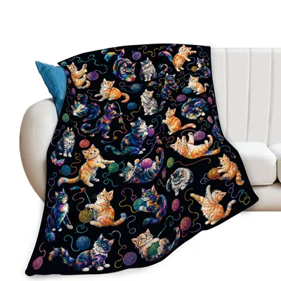 Cat Yarn Pattern Blanket: Feline Knitting Fun