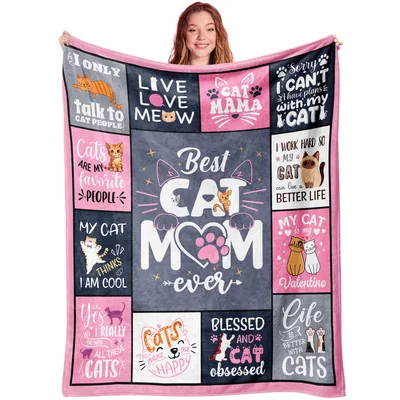 I Only talk Blanket for Cat Moms Who Mean It