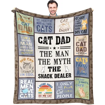 Proud Cat Dad Blanket: A Cozy Gift for Cat Dads
