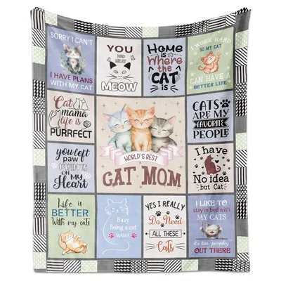 World's Best Cat Mom Blanket: Quotes for Cat Lovers