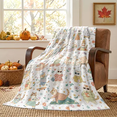 Cats in Clothes Blanket: Cats Dressed for Every Mood