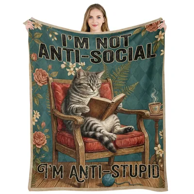 Cat Reading Blanket: Anti-Social, Anti-Stupid Design