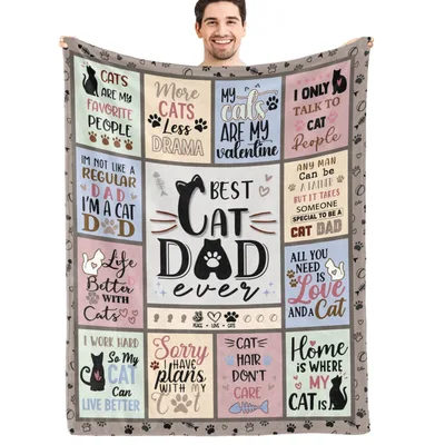 Cats Are My Favorite People Blanket for Cat Dads